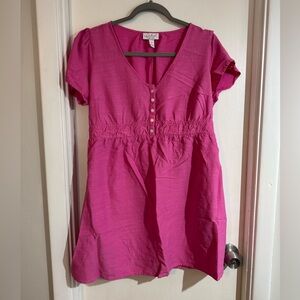 Isabel Pink V-Neck Mini Sundress size medium